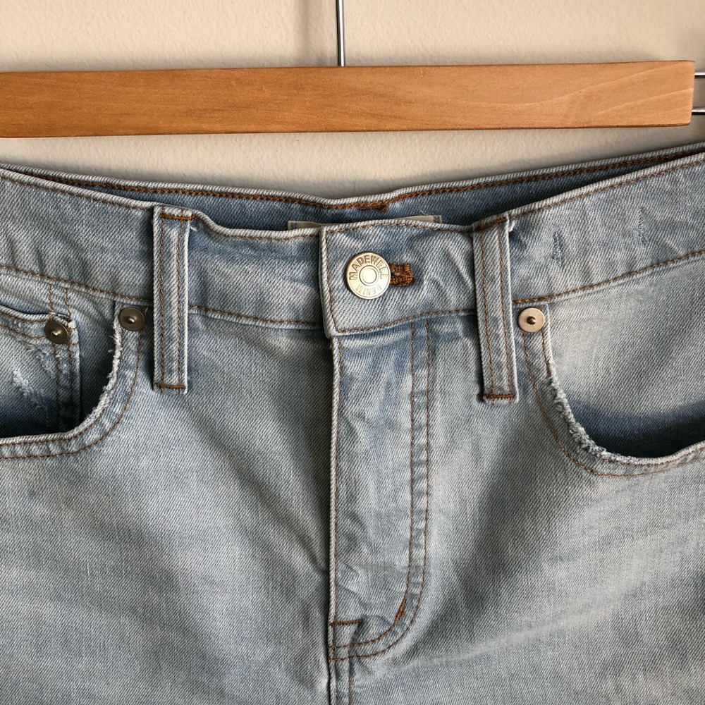 SOLD Madewell High Rise Denim Mid-Length Shorts - Picture 4 of 9